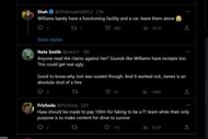 Tweets reacting to Schwarz accusing the British team for humiliating her (Image via Sportskeeda)